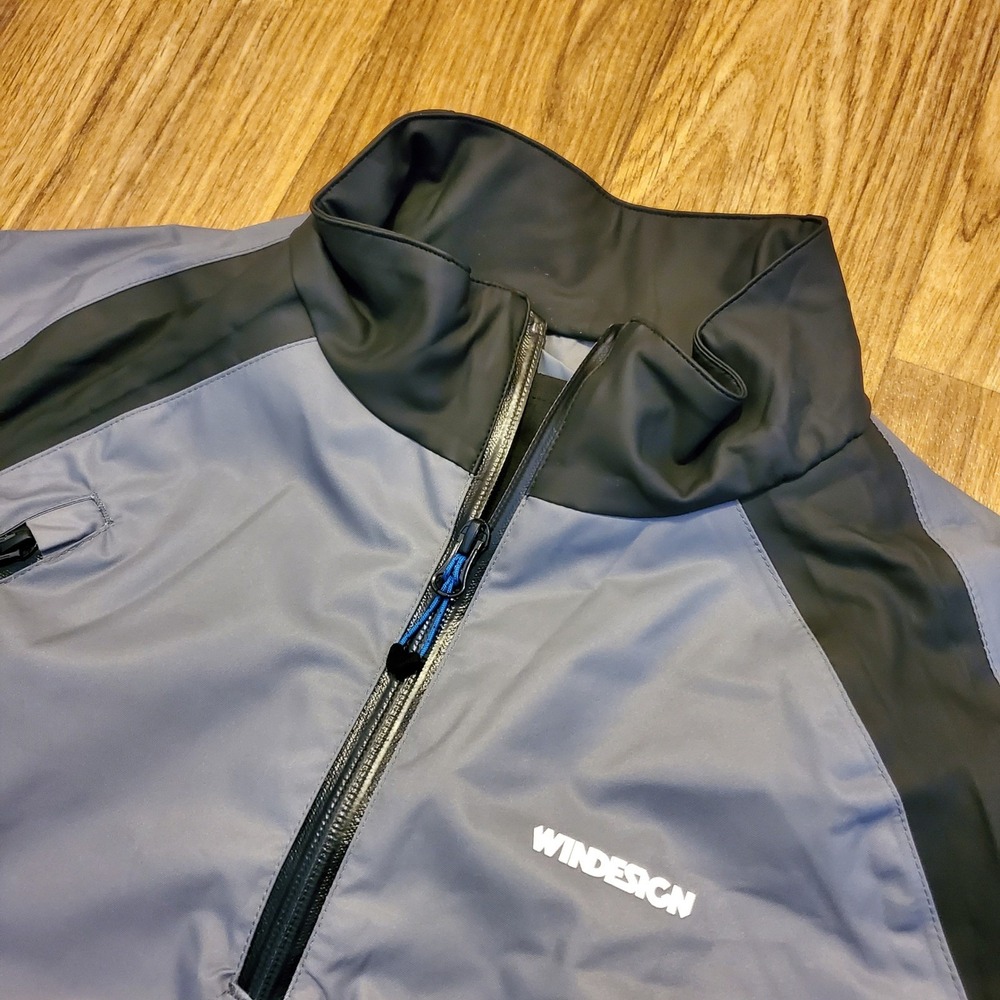 Windesign Sailing Jacket Windbreaker Men Medium Gray Mira Series Marine Mint‎